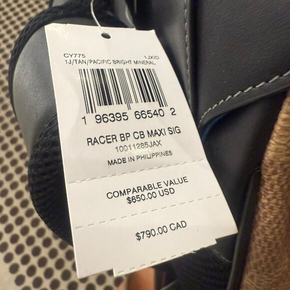 coach Racer Backpack In Blocked Signature Canvas cy775 - Picture 8 of 8